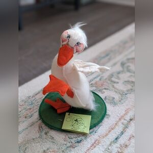 Vintage Annalee goose doll with tag – felt collectible figure